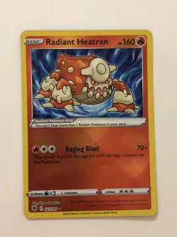 Pokemon Card Astral Radiance Radiant Heatran 027/189 NM - Image 1