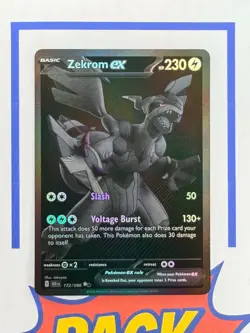 Zekrom ex 172/086 Black White Rare Black Bolt Pokemon TCG - Image 1