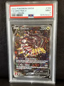 2022 POKEMON SWORD & SHIELD LOST ORIGIN #186 FULL ART GIRATINA V PSA 9 - Image 1