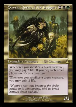 Mint/Near-Mint, English - 4 x MTG Savra, Queen of the Golgari - Retro Frame Ravn - Image 1