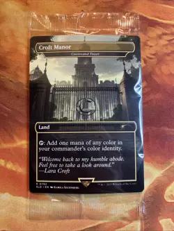 MTG Sealed Borderless Croft Manor - Command Tower SLD X Tomb Raider Near-Mint!! - Image 1