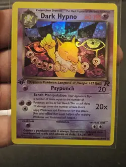 Pokemon Dark Hypno Team Rocket 1st Edition Holo Rare 60 HP Stage 1 9/82 - Image 1