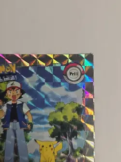 Pikachu And Ash PR11 Pokemon Artbox Sticker Prizm Series 1 1999 - Image 3
