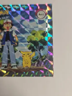 Pikachu And Ash PR11 Pokemon Artbox Sticker Prizm Series 1 1999 - Image 4