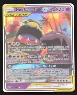 Muk & Alolan Muk GX 61/214 Unbroken Bonds Holo Near Mint GX Rare Pokemon - Image 2