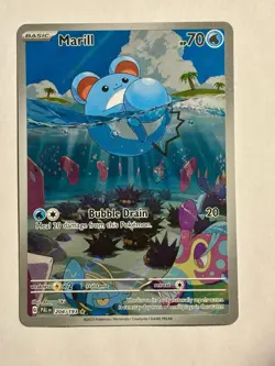 Marill 204/193 Sv02: Paldea Evolved Holo Pokemon Full Art Illustration Rare - Image 1