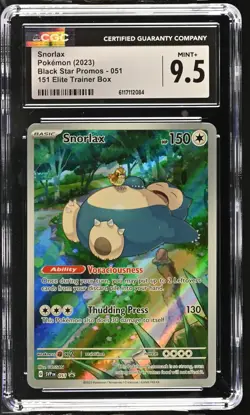 2023 Pokemon Black Star Promos Snorlax 151 Elite Trainer Box CGC 9.5 #051 - Image 1