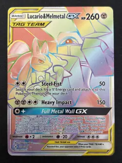 2019 Pokemon SM Unbroken Bonds 224/214 Lucario & Melmetal GX - Image 1