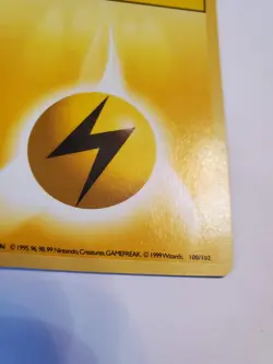 Shadowless 1st Edition Electric LIGHTNING ENERGY Vintage Pokemon 100/102 WOTC PL - Image 3