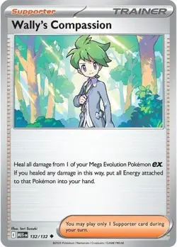 Pokemon: MEG - Wally's Compassion - 132/132 - Reverse Holofoil - NM - Image 1