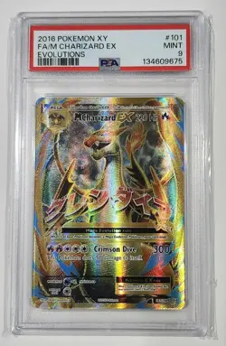 M Charizard EX FA 2016 Pokemon XY Evolutions 101/108 TCG | PSA MINT 9 - Image 1
