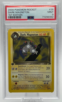 2000 POKEMON ROCKET #28 DARK MAGNETON 1ST EDITION PSA 9 MINT - Image 1