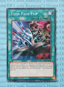 Toon Page-Flip BLCR-EN068 Secret Rare Yu-Gi-Oh Card 1st Edition New - Image 1