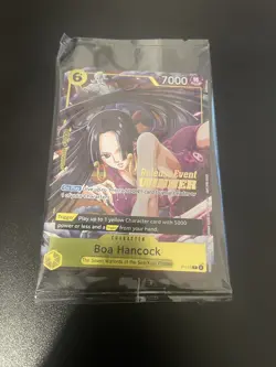 One Piece TCG P-115 Boa Hancock Release Event Winner Sealed English Promo - Image 1