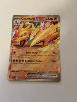 Pokemon TCG Scarlet and Violet Charizard EX SVP161 Black Star Promo Card - Image 1