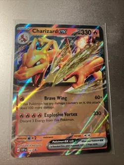 Pokemon TCG Scarlet and Violet Charizard EX SVP161 Black Star Promo Card - Image 1