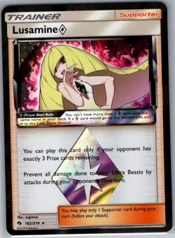 Lusamine Prism Star 182/214 SM - Lost Thunder - Pokemon Card - NM - Image 1
