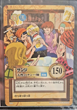 BANDAI One Piece Hyper Battle C373 SANJI LUFFY CREW SCARCE EARLY CARD - Image 1