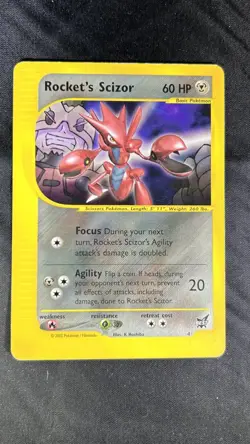 2003 Rocket's Scizor Best Of Game WOTC Promo Pokemon Card - Image 1