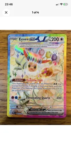 NM! Eevee ex (167/131) Prismatic Evolutions Special Illustration Pokemon Card - Image 1