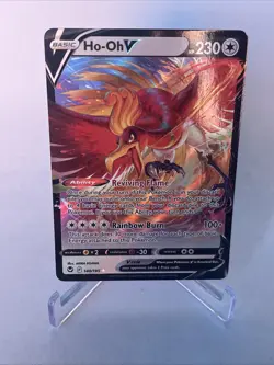 Ho-Oh V 140/195 Silver Tempest NM Ultra Rare Pokemon Card - Image 1