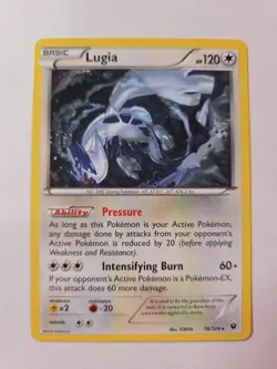 XY - Fates Collide #78/124 Lugia Pokemon Card LP - Image 1