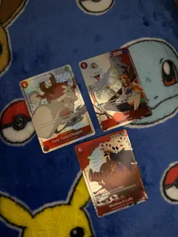 One Piece TCG 2023 Gift Collection Promo Lot of 3 Cards Tony Chopper Luffy Nami - Image 1