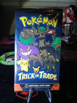 2024 Pokemon Trick Or Trade Pack (3 Cards) Booster Factory Sealed! - Image 1