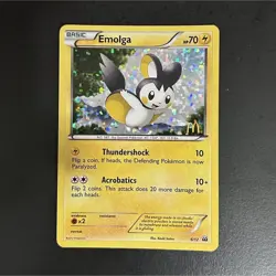 Pokemon Emolga 006/012 McDonald's 2012 Holo Promo Basic 70 HP 10 Attack TCG Card - Image 1
