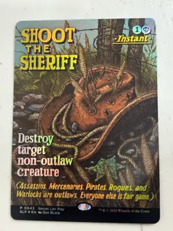 MTG Foil Promo 1x Shoot the Sheriff x1 Secret Lair Play RCQ Full art - Image 1