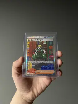 Pokemon TCG Lt. Surge's Bargain Mega Evolution Card 185/132 Near Mint - Image 1