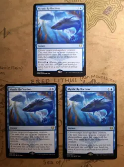 3X Magic the Gathering Mystic Reflection Regular Rare Kaldheim LP - Image 3