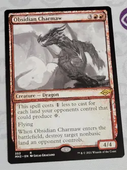 C2847 MAGIC MTG MODERN HORIZONS 2 OBSIDIAN CHARMAW #353 SHOWCASE NM RARE - Image 1