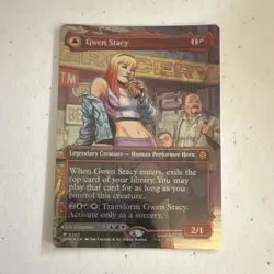 Magic: The Gathering SPM Gwen Stacy & Ghost-Spider Foil Legendary Creature M0202 - Image 1