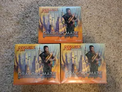 Magic The Gathering MTG Dragon's Maze 3 Fat Packs Brand Sealed Lot - Image 1