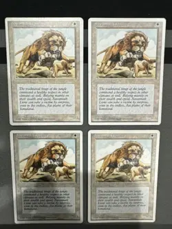 Savannah Lions X4 4th Edition Mtg Lot Heavy Play - Image 1