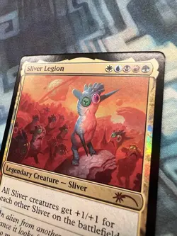 MTG Foil Sliver Legion NM (1149) SLD Please See Pics - Border ‘Lip’ Factory Cut - Image 5