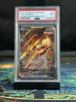 Pokemon 2021 Flareon V SWSH179 Flareon VMAX Premium Collection - PSA 9 -NEW CERT - Image 1