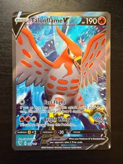 Talonflame V (Full Art) Ultra Rare SWSH04: Vivid Voltage 168/185 (NM) POKEMON - Image 1