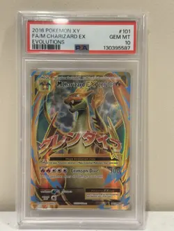 2016 Pokemon XY M Charizard EX Full Art Evolutions #101 PSA 10 - Image 1