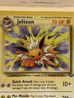 1999 Pokemon TCG Jolteon Jungle 20/64 Rare - Image 2