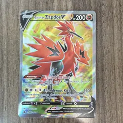 Pokemon Galarian Zapdos V Full Art Ultra Rare Holo 173/198 Chilling Reign 200 HP - Image 1