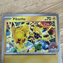 Pikachu “Winner” Promo 2025 World Championships SVP EN 225 Pokemon Worlds NM - Image 3