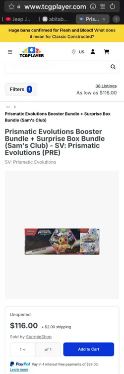 Sam's Club Pokemon Prismatic Evolutions Surprise Box & Booster Bundle - Image 1