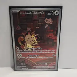 Pokemon Team Rocket's Meowth Sv10: Destined Rivals 203/182 Illustration Rare - Image 1