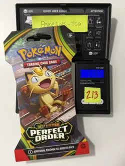 (HEAVY)🔥 31.93g Pokemon TCG Perfect Order Sleeved Booster Pack Factory Sealed✅ - Image 1