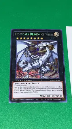 Yu-Gi-Oh Legendary Dragon of White WSUP-EN051 Secret Rare 1st Edition - Image 1