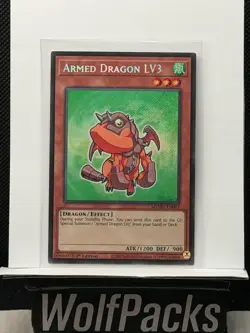 Yu-Gi-Oh! Maze of Muertos - Armed Dragon LV3 MZMU-EN063 Secret Rare - Image 1