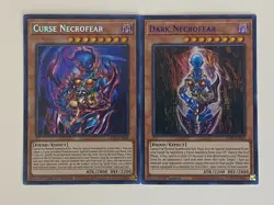 Yugioh Dark Necrofear Curse Set Blue - 1st & Limited Edition NM - Plus Free Holo - Image 1