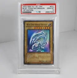 2002 YUGIOH STARTER DECK KAIBA 1ST ED SDK-001 BLUE EYES WHITE DRAGON PSA 10 - Image 1